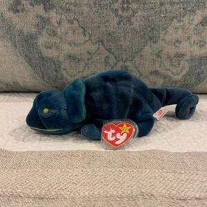 TY Beanie Babies "Rainbow" The Chameleon 1997‎ *RARE FABRIC & TAG ERRORS